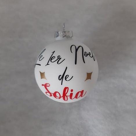 Boule "le premier noel de" - L'atelier de Lise M