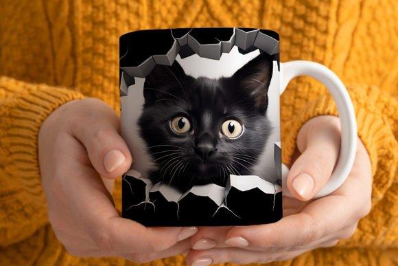 Mug chaton Noir | L'atelier de Lise M | Personnalisation - L'atelier de Lise M