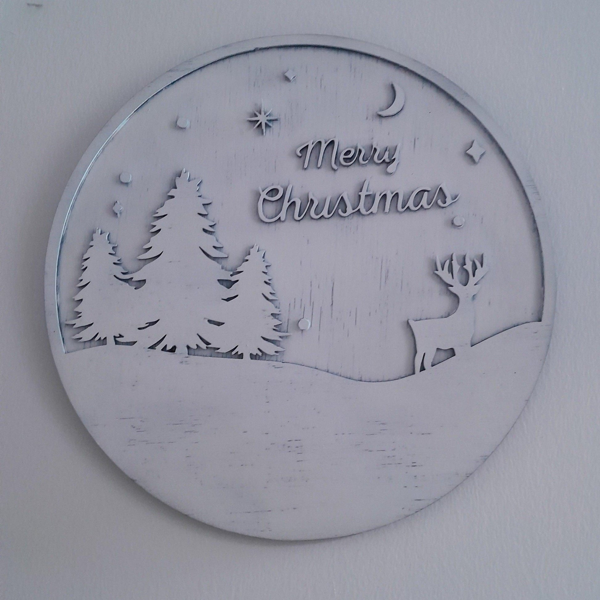 Panneau en bois "Merry Christmas" - L'atelier de Lise M